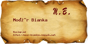 Moór Bianka névjegykártya