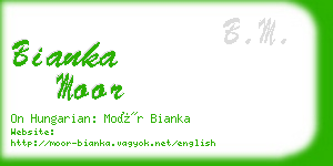 bianka moor business card
