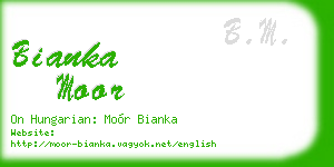 bianka moor business card
